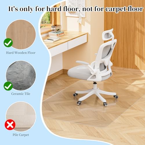 Tonaus Office Chair Mat for Hardwood Floor 48"×36" Desk Chair Mat - Image 4