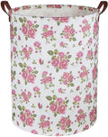 Roses Pink Laundry Basket Baby Girls Laundry Hamper Kids Toy Storage Bins by HIYAGON