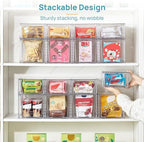 Vtopmart Clear Stackable Storage Drawers, 4 Pack Kitchen Cabinet Set - Image 4