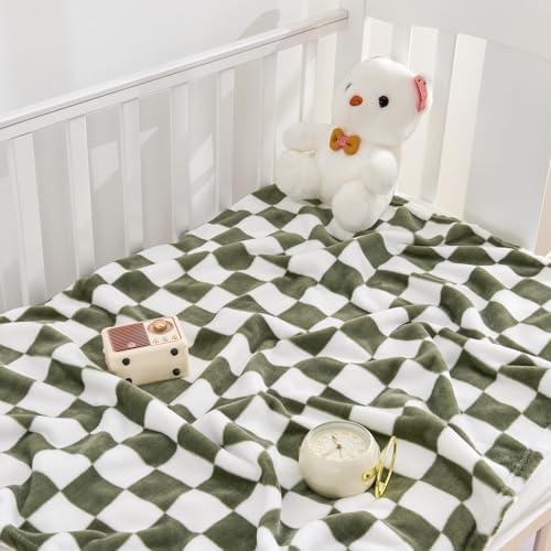 Yurhap Checkered Baby Blanket Fleece Baby Blankets - Image 2