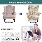 NILUOH Wingback Chair Covers 2-Piece, Armchair Slipcovers - Image 5