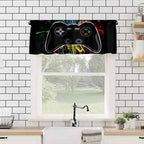 Gamepad Valances Kitchen Window Curtains, Colorful Game Controller Graffiti - Image 4
