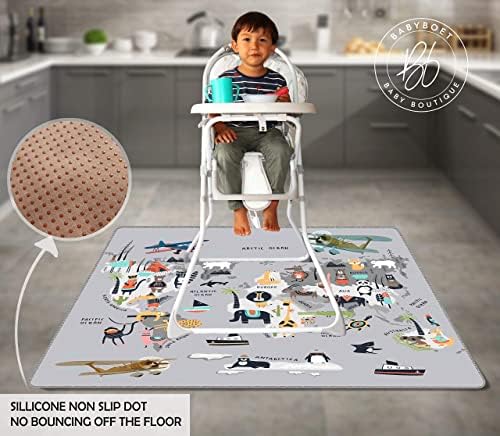 Splat Mat for Baby – Under High Chair Floor Mat Protects Wood, Vinyl and Carpet - Image 2