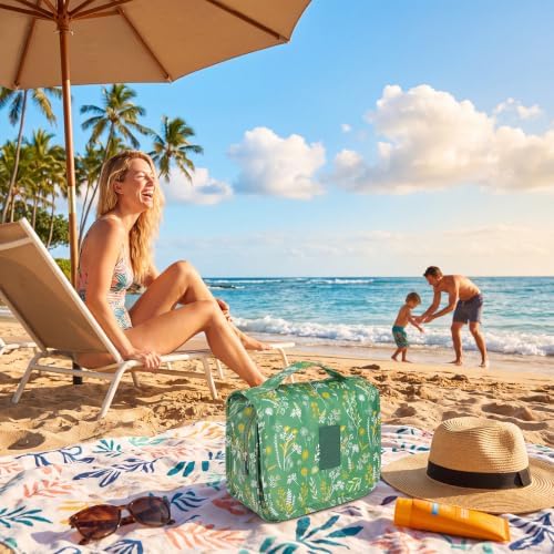 Hanging Toiletry Bag for Women, Portable Cosmetic Summer Beach Bag - Image 5