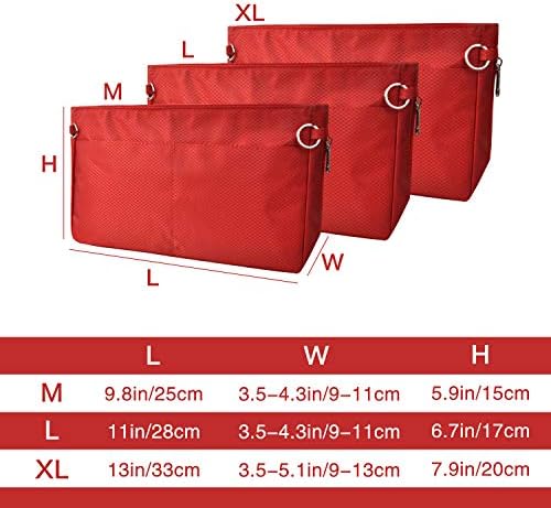 Vercord Expandable Nylon Handbag Purse Organizer Insert Liner Shaper Bag in Bag - Image 2