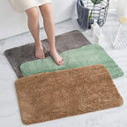 Red Bathroom Rugs Water Absorbent Chenille Bath Mat - Image 2
