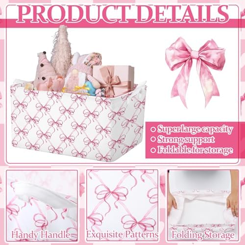 4pcs Christmas Storage Basket Fabric Laundry Baskets - Image 3