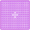 Square Shower Mat Bathtub Bath Mat Non Slip Clear Purple 21"x21" by NaolotureHome
