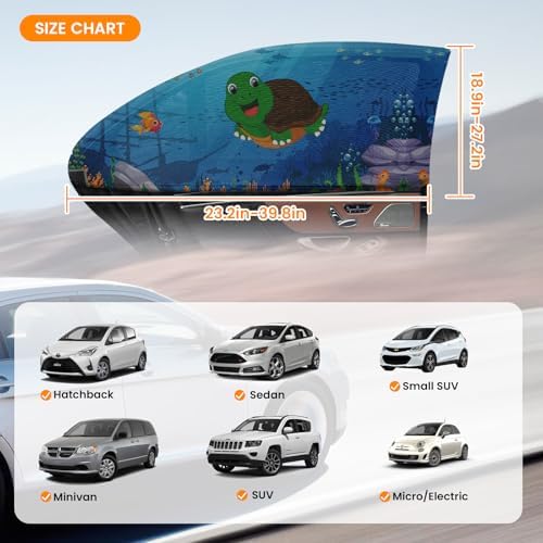 Car Window Shades-Side Window Sun Shades, UV Protection Breathable Spandex Baby - Image 3