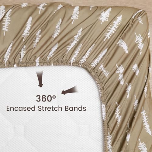PHF 3 Pack Soft Woodland Crib Sheets Fitted, Silky Comfy Breathable Baby Sheets - Image 5