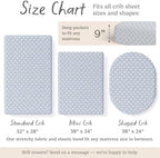 Sorrel + Fern Baby Crib Sheets Neutral, Fitted 2-Pack - Image 5