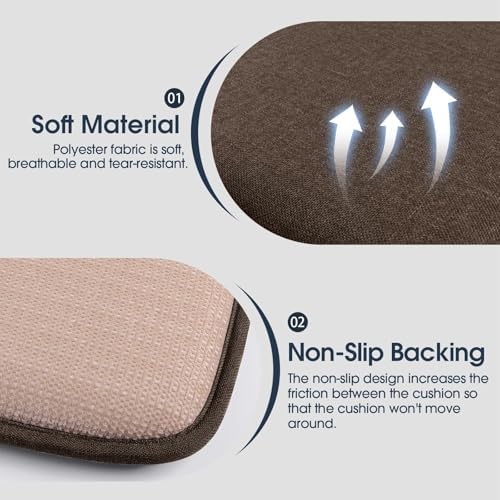 TushGuard Chair Cushions, 4 Pack Memory Foam Chair Pads - Image 2