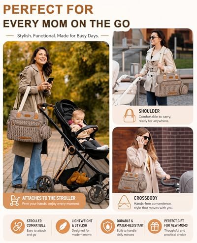 FHELAD Diaper Bag Tote, Baby Shower Gifts - Image 4