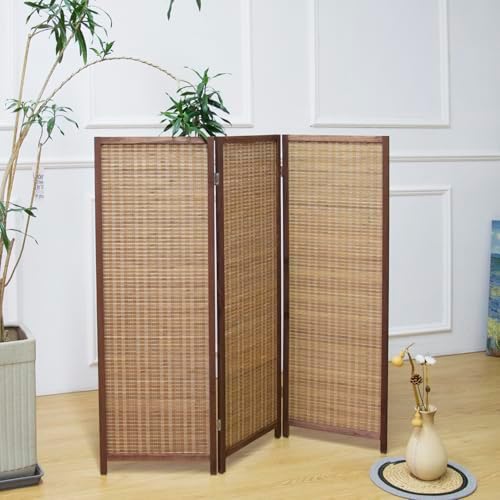 Furnnylane 3 Panel Short Room Divider Screen, Small Bamboo Panel Divider - Image 4