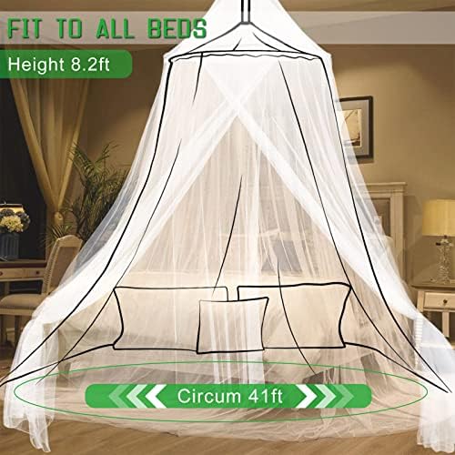 Mosquito Net Bed Canopy for Girls Dome Bed Curtains Tent Twin Queen Size - Image 2