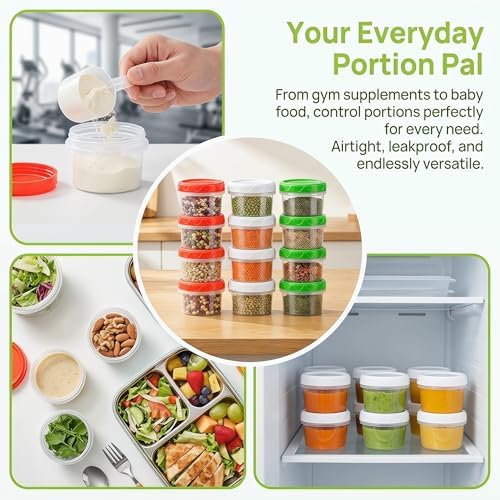EONJOE 4oz Airtight Plastic Food Storage Containers - Image 7
