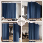MaKefeile Room Divider Curtains & Flexible Bendable Tracks Set, Privacy - Image 6