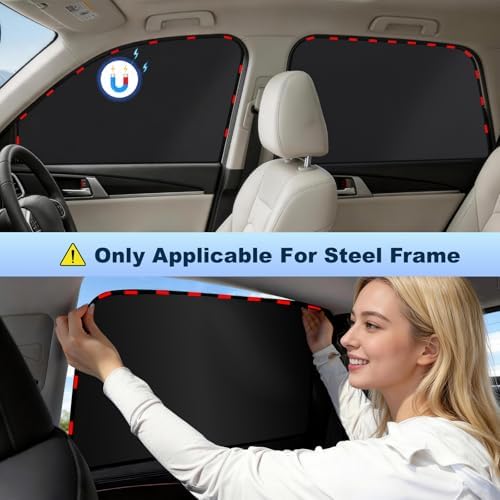 ZATOOTO Magnetic Car Window Shade 2 Pack Car Shades - Image 4