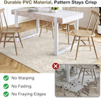 3' x 3' Beige Vinyl Floor Mat for Home, PVC Waterproof Area Mat - Image 6