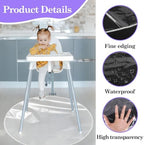 Klmnop 54" High Chair Mat for Floor, Plastic Waterproof Floor Protector for - Image 3