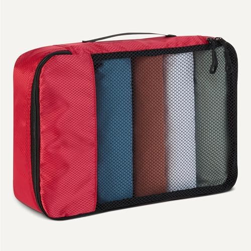 Amazon Essentials 4-Piece Packing Cubes Travel Accessories Set, Luggage - Image 4