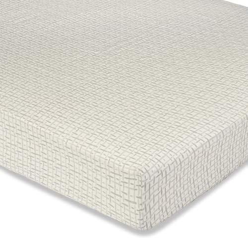 Crane Baby Neutral Hashtag Fitted Crib & Toddler Sheet, 100% Cotton, Breathable by CraneBaby