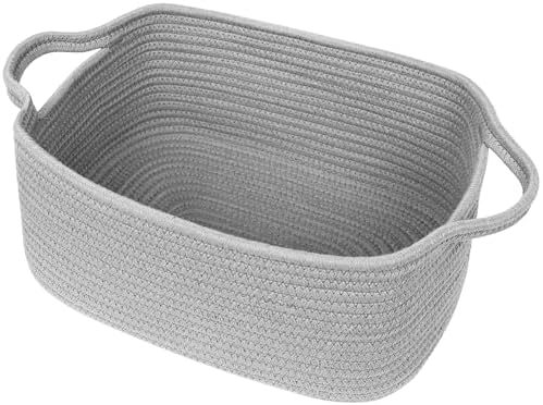 Cute Gray Gift Basket, Woven Baskets by Unknown