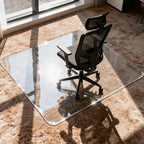Azadx Tempered Glass Chair Mat for Carpet 46" x 60" Heavy Duty Chair Mat by Azadx