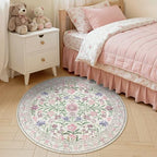 Lahome Light Purple 4ft Round Accent Rug, Small Circle Soft Mat - Image 5