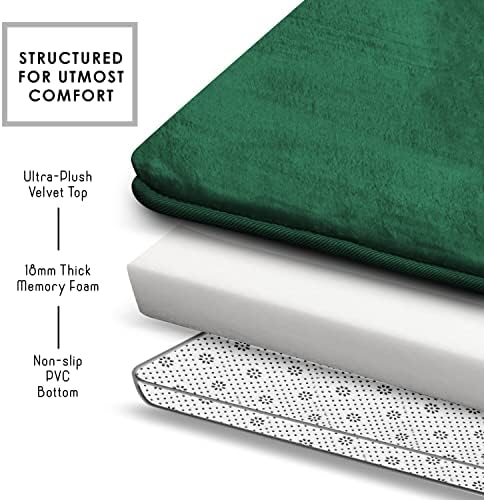 Clara Clark Bathroom Rugs, Velvet Memory Foam Bath Mat, Machine Washable Bath - Image 6