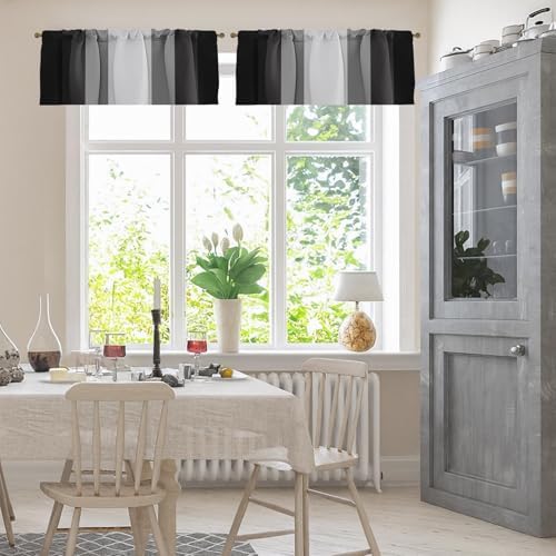 Emvency Valances for Windows, 2 Pack, 52x12 Inch, Geometric Modern - Image 2