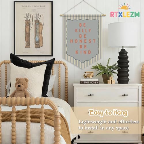 Boys Nursery Room Wall Decor, Be Silly Be Honest Kind Decor - Image 5