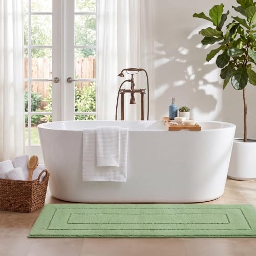 GRANNY SAYS Sage Green Bathroom Runner Rug 59" x 24", Soft Bath Mat - Image 2