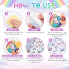 Fullhawl 30 Pcs Unicorn Non Slip Shower Stickers, Kids Bathtub Safety - Image 3