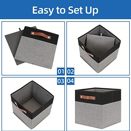 Temary 11 x 11 Cube Storage Bins Fabric Storage Cubes - Image 7