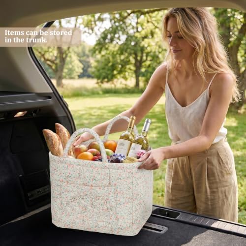 Floral Fabric Storage Basket Car Interior Storage Basket Underwear Sundries - Image 2