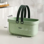 Medium Bathroom Caddy, Portable Shower Caddy Green, Plastic Bathroom Organizer - Image 2