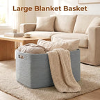 OIAHOMY 75L Large Blanket Basket Woven Storage Basket - Image 2