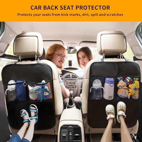 2Pack Back Seat Cover for Kids Kick Mats Backseat Protector - Image 2