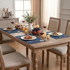 Artoid Mode Navy Blue Placemats Set of 4, 12x18 Inch Summer Washable Holiday - Image 5