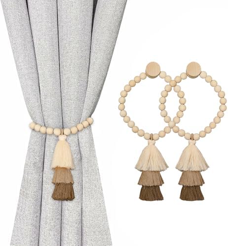 2 Pack Magnetic Curtain Tiebacks by Rowbaty