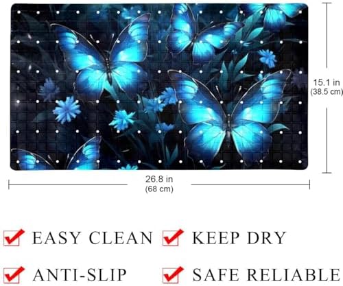 Bathtub Mat Non Slip 26.8x15.1In, Bathroom Decor PVC Shower Mats - Image 4