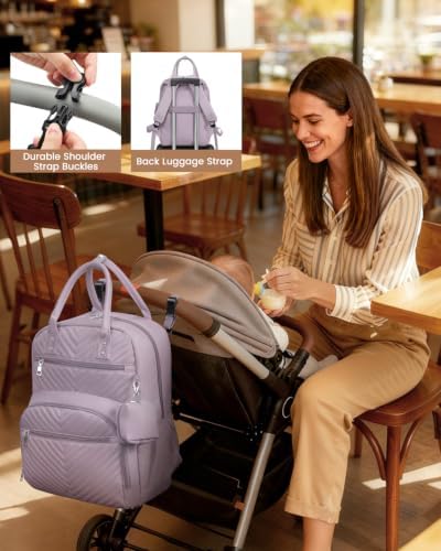 Pritent Diaper Bag Backpack, Baby Bag Backpack Baby Essentials - Image 6