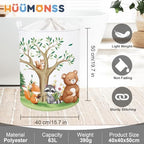 Forest Animals Laundry Hamper Woodland Tree Large Storage Basket Parents - Image 6
