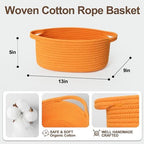 Orange Basket for Gifts Empty, Easter Basket Empty, Kids Dog Cat Toy Bin Box - Image 2