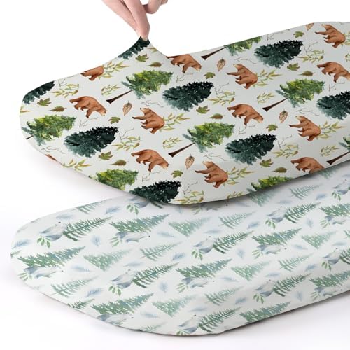 Stretch Fitted Bassinet Sheet Set BROLEX 2 Pack Cradle Sheets by BROLEX