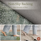 JOLLYVOGUE 8x10 Area Rugs for Living Room, Washable Rug, Moss Green - Image 4