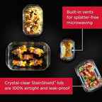 Rubbermaid Brilliance Glass Food Storage Containers, Leak-Proof - Image 5