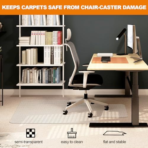 Chair Mat for Carpet- Low Pile Carpet Protector for Office Gaming Computer Desk - Image 3