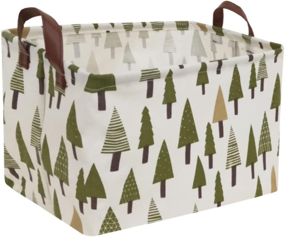 Rectangular Canvas Storage Bins, Waterproof Storage Basket, Collapsible Tree by Sanjiaofen